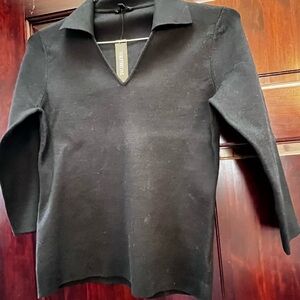 Stylish Black V-Neck Sweater